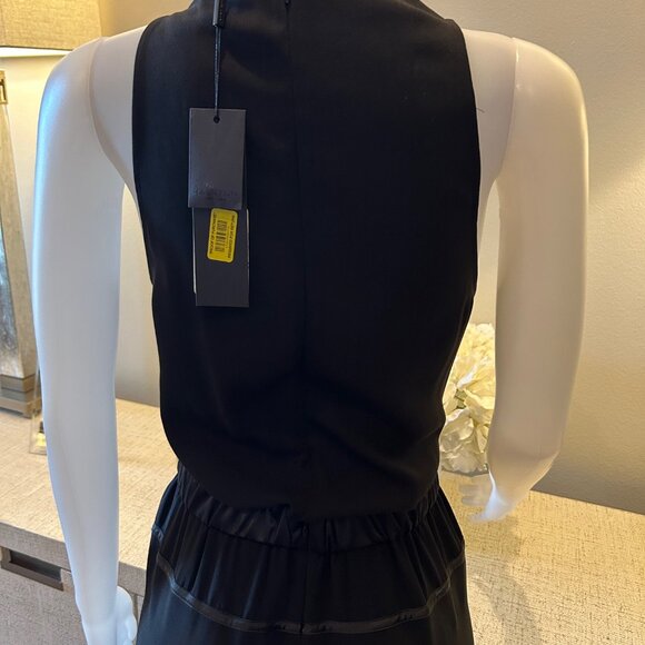 Halston Heritage Mock Cowl Neck Sleeveless Tapered Jumpsuit - Picture 7 of 8